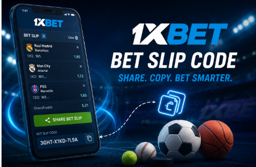 1xBet bet slip code
